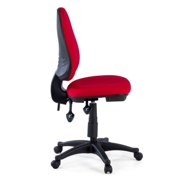chaise de bureau rouge sans bras tissu sans accoudoirs 4