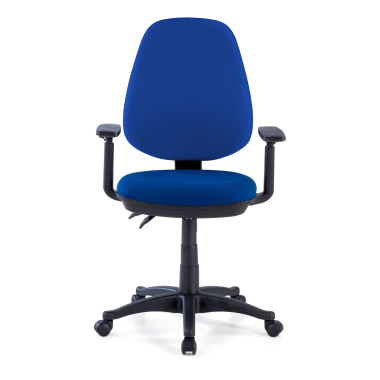 chaise de bureau bleu avec des bras tissu accoudoirs reglables 1d 8