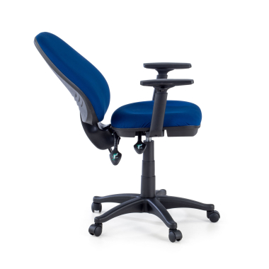 chaise de bureau bleu avec des bras tissu accoudoirs reglables 1d 4