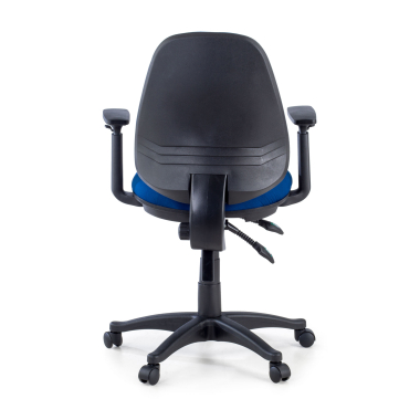 chaise de bureau bleu avec des bras tissu accoudoirs reglables 1d 7