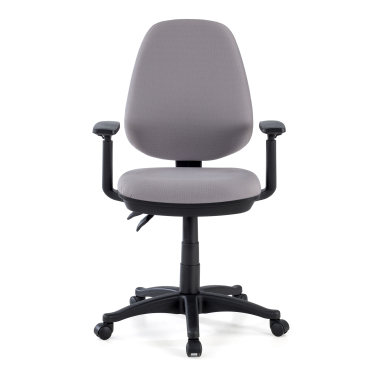 chaise de bureau gris avec des bras tissu accoudoirs reglables 1d 10