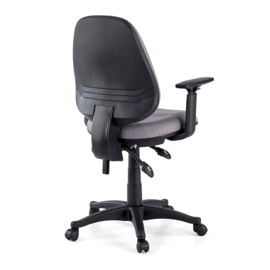 chaise de bureau gris avec des bras tissu accoudoirs reglables 1d 7