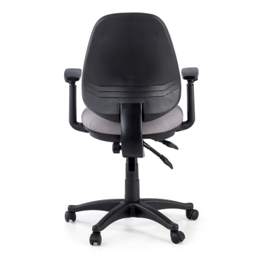 chaise de bureau gris avec des bras tissu accoudoirs reglables 1d 8