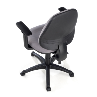 chaise de bureau gris avec des bras tissu accoudoirs reglables 1d 9