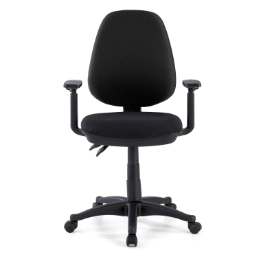 chaise de bureau noir avec des bras tissu accoudoirs reglables 1d 10