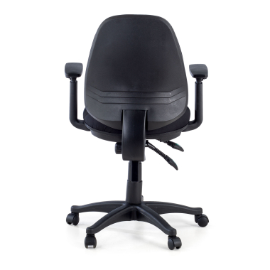 chaise de bureau noir avec des bras tissu accoudoirs reglables 1d 8