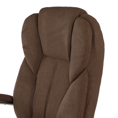 fauteuil de bureau marron tapisse tissu accoudoirs rembourres 9