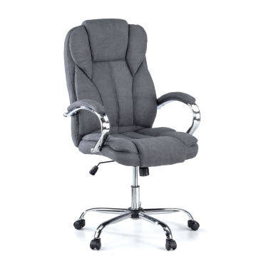 fauteuil de bureau gris tapisse tissu accoudoirs rembourres 1