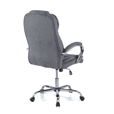 fauteuil de bureau gris tapisse tissu accoudoirs rembourres 5