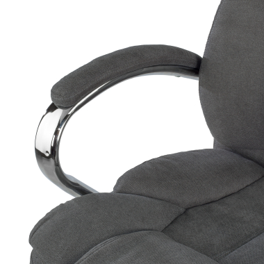 fauteuil de bureau gris tapisse tissu accoudoirs rembourres 9