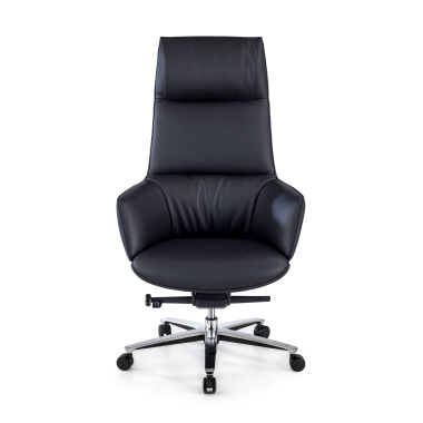 fauteuil de direction noir mozart cuir authentique accoudoirs rembourres 7