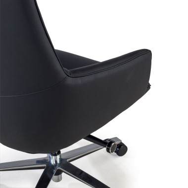 fauteuil de direction noir mozart cuir authentique accoudoirs rembourres 5