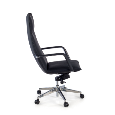 fauteuil de bureau noir hamilton simil cuir accoudoirs fixes 5