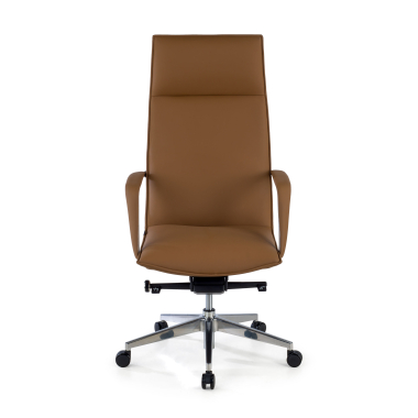 fauteuil de bureau beige hamilton simil cuir accoudoirs fixes 3