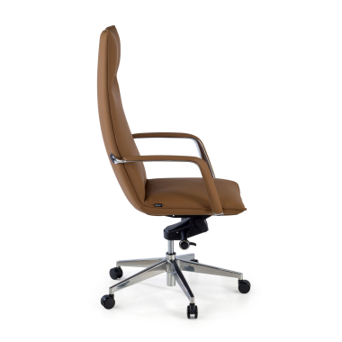 fauteuil de bureau beige hamilton simil cuir accoudoirs fixes 4