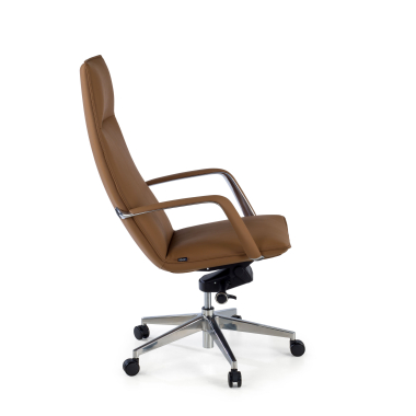 fauteuil de bureau beige hamilton simil cuir accoudoirs fixes 5