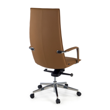 fauteuil de bureau beige hamilton simil cuir accoudoirs fixes 6