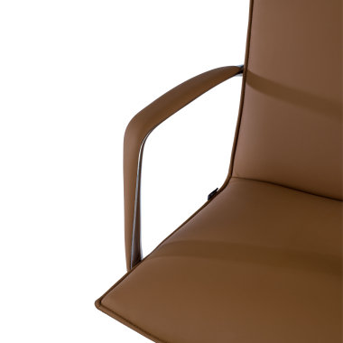 fauteuil de bureau beige hamilton simil cuir accoudoirs fixes 9