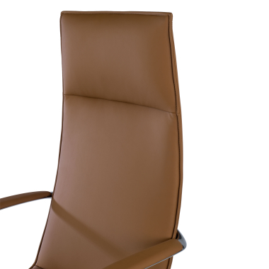 fauteuil de bureau beige hamilton simil cuir accoudoirs fixes 10