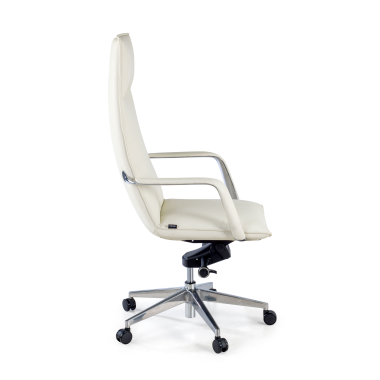 fauteuil de bureau blanc hamilton simil cuir accoudoirs fixes 4