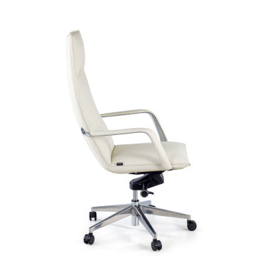 fauteuil de bureau blanc hamilton simil cuir accoudoirs fixes 5