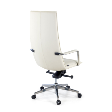 fauteuil de bureau blanc hamilton simil cuir accoudoirs fixes 6