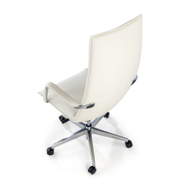 fauteuil de bureau blanc hamilton simil cuir accoudoirs fixes 8
