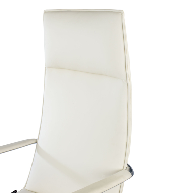 fauteuil de bureau blanc hamilton simil cuir accoudoirs fixes 9