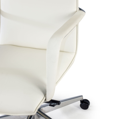fauteuil de bureau blanc hamilton simil cuir accoudoirs fixes 10