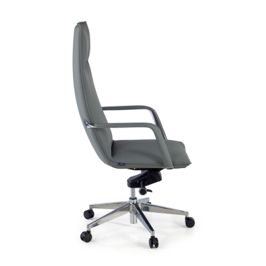 fauteuil de bureau gris hamilton simil cuir accoudoirs fixes 4