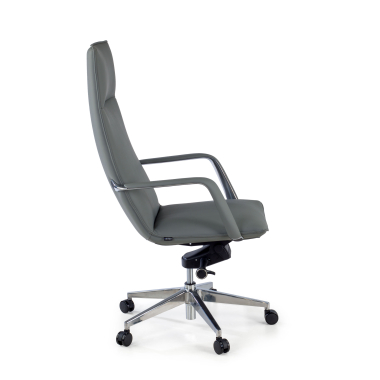 fauteuil de bureau gris hamilton simil cuir accoudoirs fixes 5