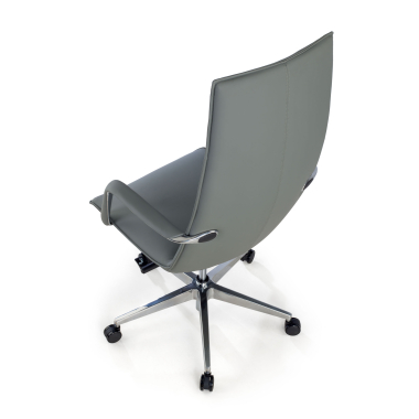 fauteuil de bureau gris hamilton simil cuir accoudoirs fixes 8
