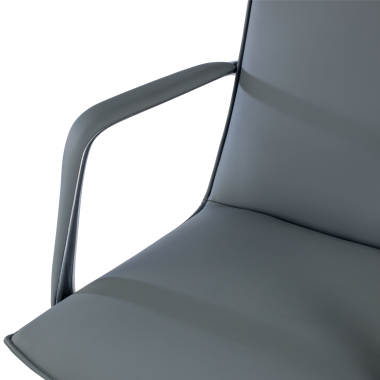 fauteuil de bureau gris hamilton simil cuir accoudoirs fixes 9