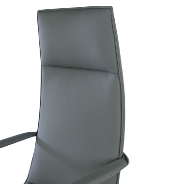 fauteuil de bureau gris hamilton simil cuir accoudoirs fixes 10