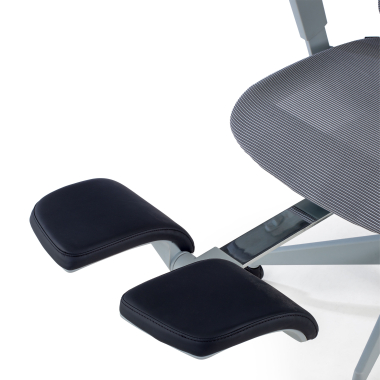 chaise ergonomique gris avec repose pieds maille accoudoirs reglables 3d double soutien lombaire appui tete repose pieds extensible 10