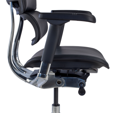 fauteuil de bureau noir structure noire similicuir cuir authentique accoudoirs reglables 5d appui tete 10