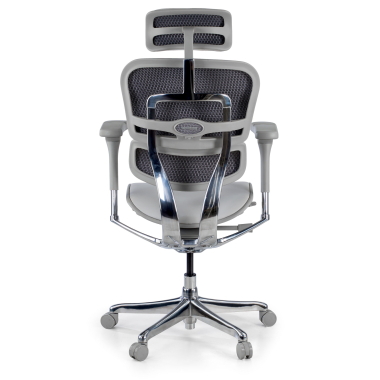 fauteuil de bureau blanc gris structure noire similicuir cuir authentique accoudoirs reglables 5d appui tete 7