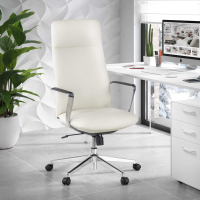Fauteuil de Bureau Belfast, accoudoirs aluminium, éco-cuir