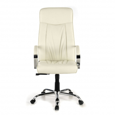 Fauteuil de Bureau Wendell, accoudoirs chromés, éco-cuir 210674 - (Outlet)