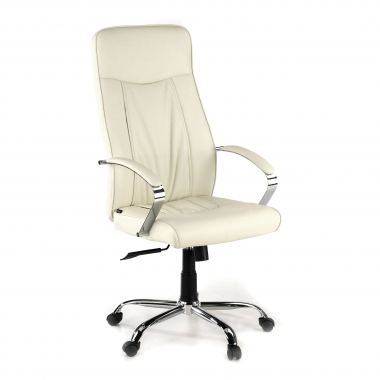 Fauteuil de Bureau Wendell, accoudoirs chromés, éco-cuir 210674 - (Outlet)