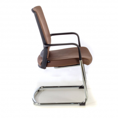Chaise Visiteur Bali, en cuir, ergonomique 210680 - (Outlet)