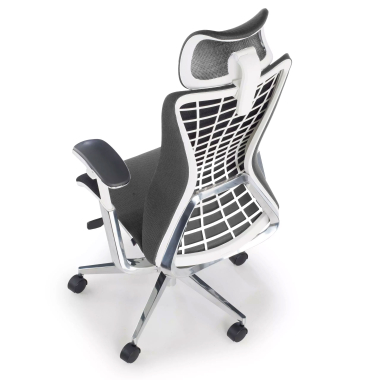 chaise ergonomique gris miller maille accoudoirs reglables 3d 6