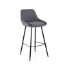 Tabouret Tapissé Giselle, Ergonomique et Structure Noire 210938 - (Outlet)