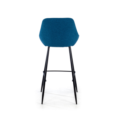 Tabouret Tapissé Giselle, Ergonomique et Structure Noire