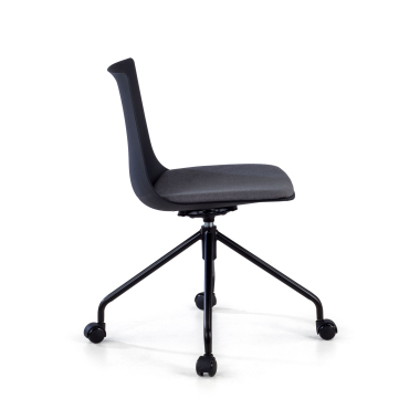 chaise pivotante anthracite melody plastique sans accoudoirs 6