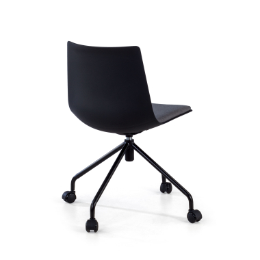 chaise pivotante anthracite melody plastique sans accoudoirs 8