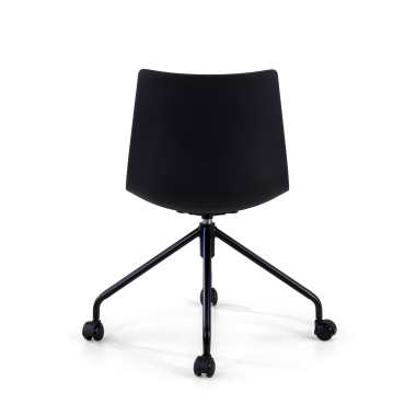 chaise pivotante anthracite melody plastique sans accoudoirs 9