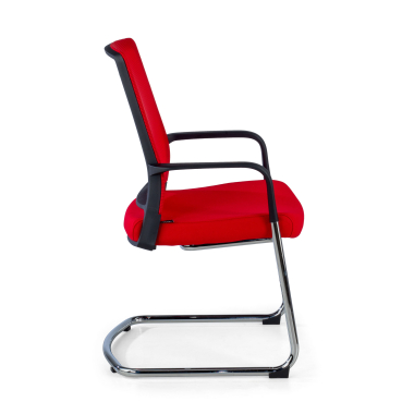 chaise de conference rouge rouge respirant maille accoudoirs fixes 4