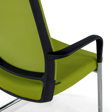 chaise de conference vert rouge respirant maille accoudoirs fixes 6