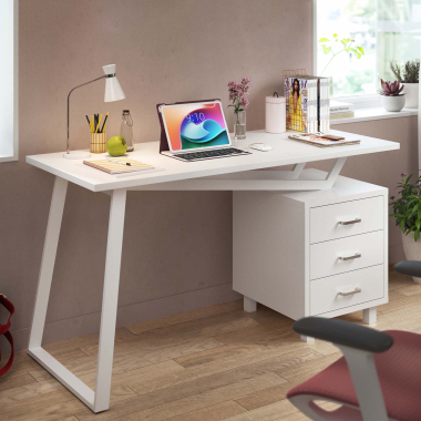 bureau pour ordinateur blanc orbit 2